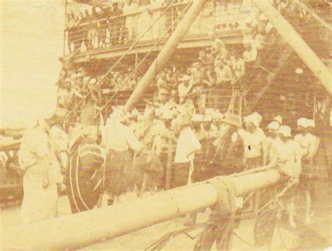 Photograph Men On Board Ts Mashahra Crossing The Line Maguire