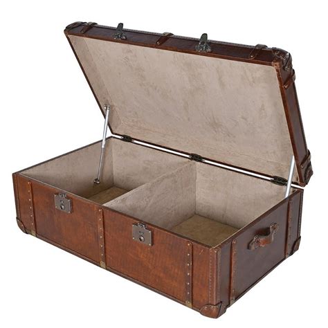 Check out my other items. Vintage Leather Trunk Coffee Table | La Maison Chic Luxury ...