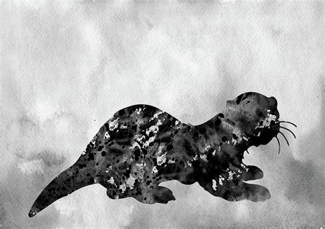 Otter Black Digital Art By Erzebet S Fine Art America