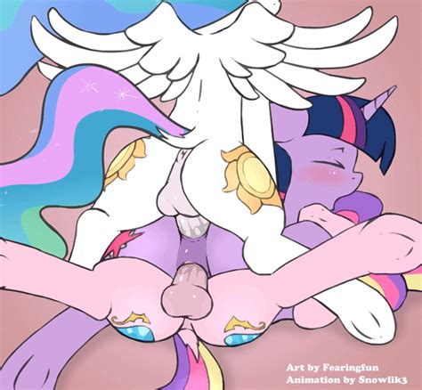 rule 34 2014 alicorn anal anal sex animated anus balls blush closed eyes cutie mark double