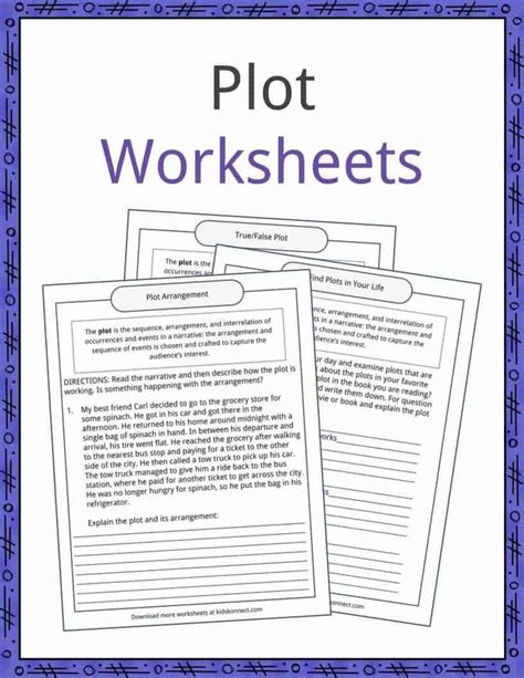 Elements Of Plot Worksheet Plot Examples Definition And Worksheets