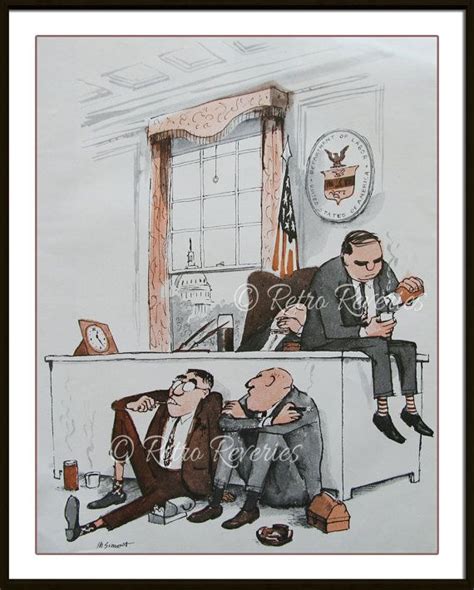1963 Us Political Satire Vintage Marc Simont Cartoon Drawing Etsy