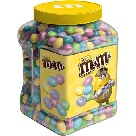 Mandms Peanut Chocolate Easter Candy Jar 62 Oz