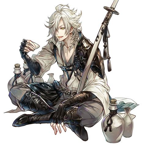 White Haired Anime Boy With Sword Unionbytch