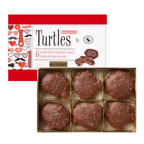 Valentine Chocolate Pecan Turtles With Himalayan Pink Sea Salt Custom