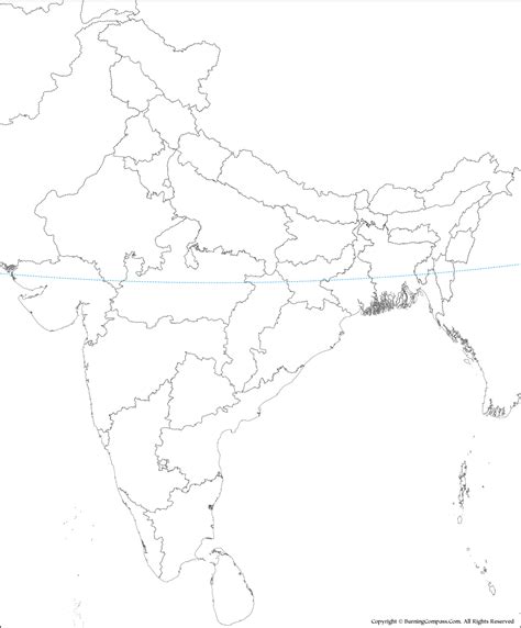 India Political Map Outline - Get Map Update