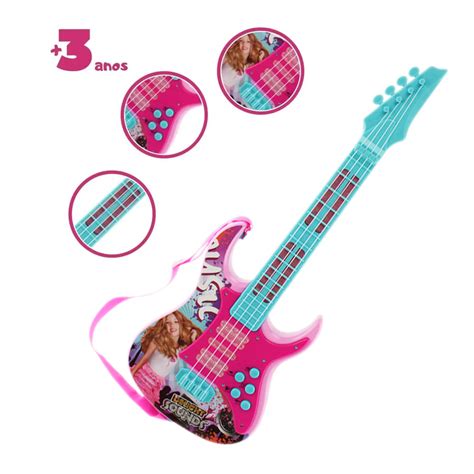 Guitarra Infantil De Brinquedo Para Criança Menina Musical Bbr Toys