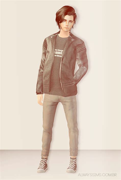 Always Sims Seze Leather Jacket A 4t2 Am