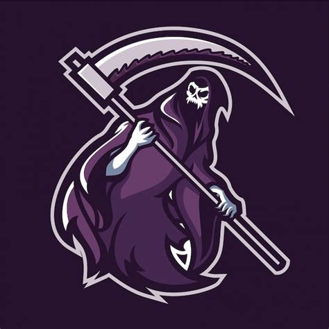 Premium Vector Grim Reaper Holding Scythe Esport Gaming Mascot Logo