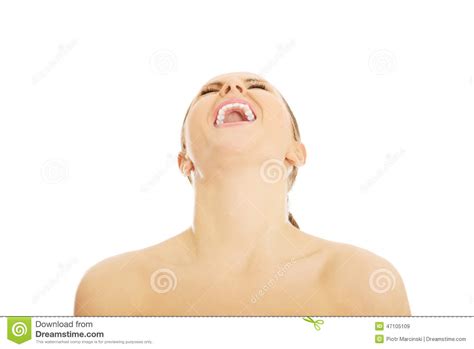 Nude Woman Screaming Out Loud Stock Image Image Of Isolated Sensual