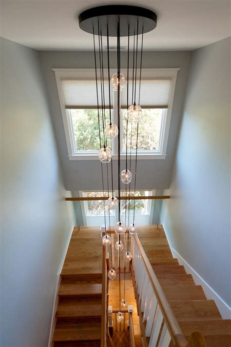 Decorations Stairwell Lighting Fixtures Designs Modern Staircase Ceilin Design Ceiling For
