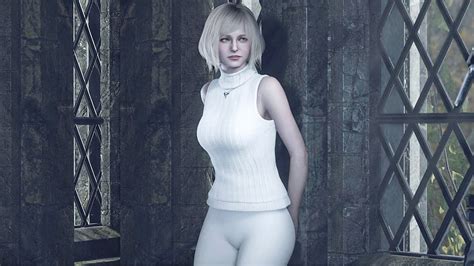 Ashley Graham Jacketless White Leggings Mod Resident Evil 4 Remake