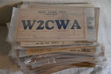 Lot 158 Large Lot Of Qsl Ham Radio Id Cards 1920s Paradise Estate Sales