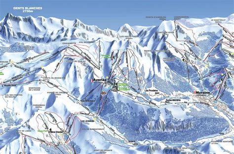 French Alps Ski Resorts Map