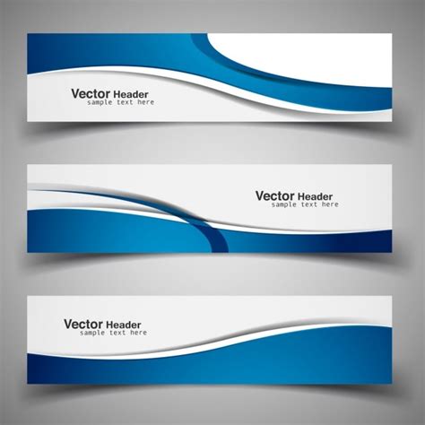 Free Vector Blue Modern Headers