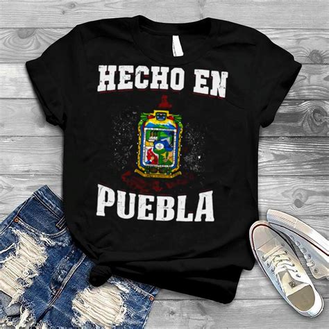 Mexican Hecho En Puebla Mexican Flag Coat Of Arms Shirt