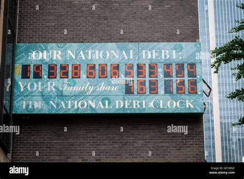 The National Debt Clock In New York Showing The Us Debt As Over 19
