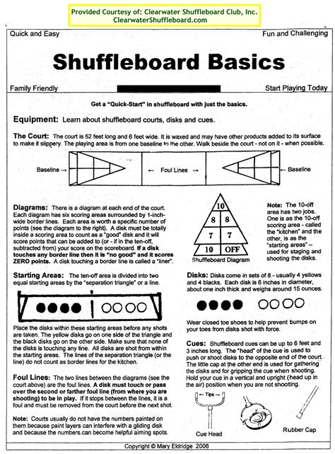 Rules For Playing Shuffleboard