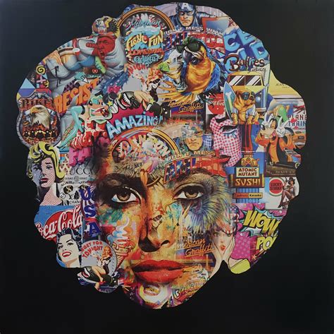 Pop Art Face 7 By Wojtek Babski 2021 Painting Acrylic Collage On