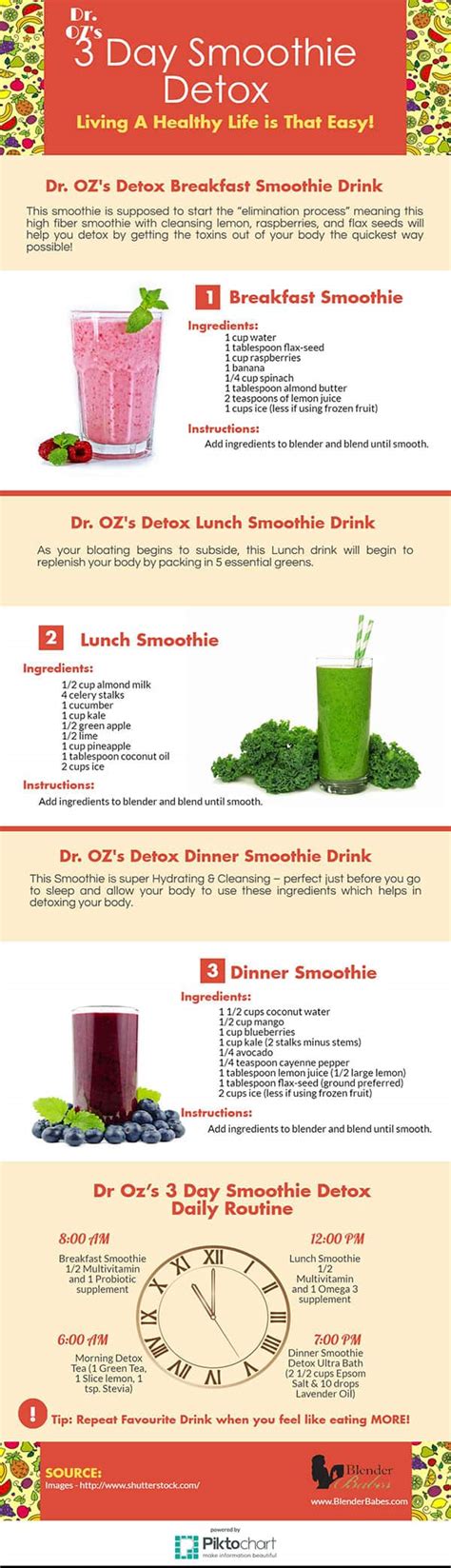 Dr Oz Day Detox Smoothie Cleanse How It Works Blender Babes