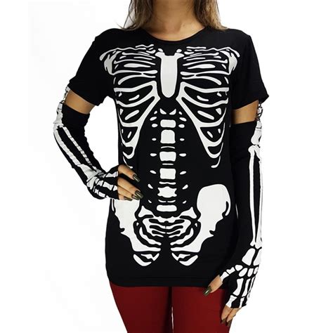 camiseta manga longa esqueleto preto galleryrock