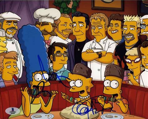The Simpsons Cast By Guy Fieri And Gordon Ramsay Signed 8x10 Photo