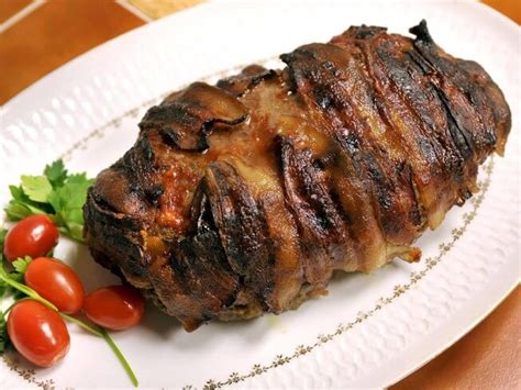 Perfect Bacon Wrapped Meatloaf With Brown Sugar Ketchup