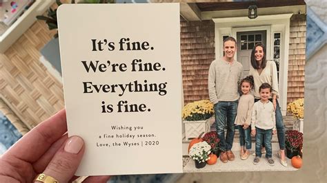 Big parties write something personal. 2020 holiday cards sure are honest: 'Wishing you a fine holiday season'