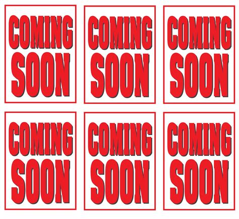 Coming Soon Store Window Display Paper Signs 18w X 24h 6 Pack