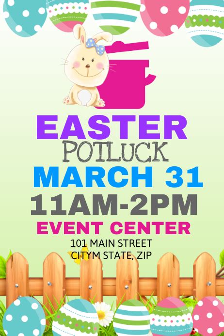 Easter Potluck Event Template Postermywall