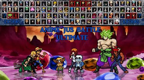 Anime Jus Battle Ultimate Mugen Chars Vs Broly Team 4v4 Battle Youtube