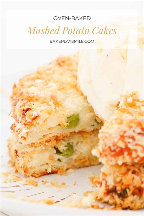 Mashed Potato Cakes Cheesy And Oven Baked Bake Play Smile