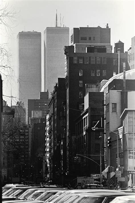World Trade Center Street Scene Black And White Photograph By Steven