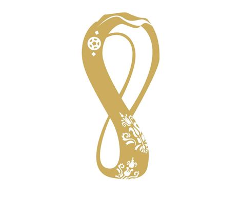 copa do mundo da fifa qatar 2022 ouro logotipo oficial campeão símbolo design ilustração