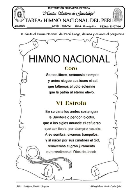Himno Nacional Mexicano Letra Para Imprimir Rezfoods Resep Masakan