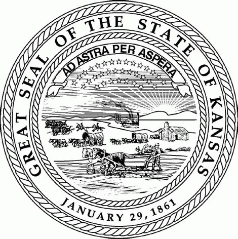 A page on this early us flag, plus a quiz and coloring printout. Kansas State Seal Coloring Page - Coloring Home
