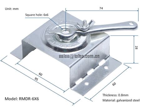 Manual Damper Regulator 6x6mm Square Spindle Guangzhou Tofee Electro