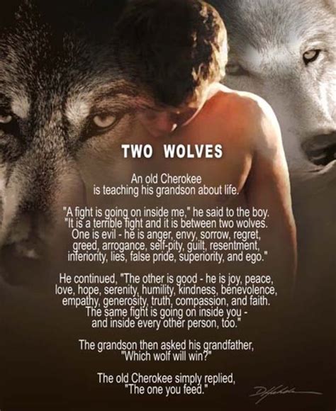 Two Wolves Wolf Quotes Inspirational Quotes American Quotes