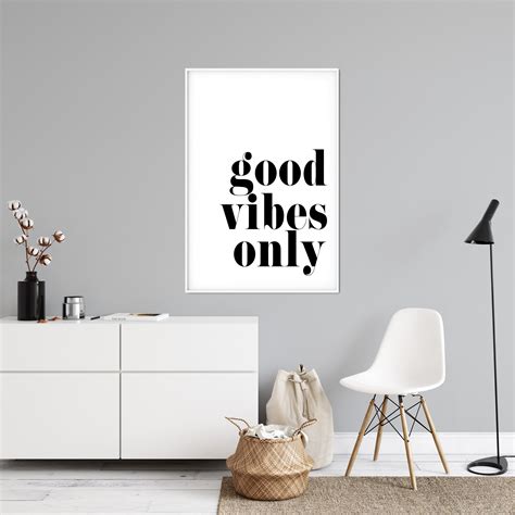 Good Vibes Only Art Print Good Vibes Only Wall Art Etsy
