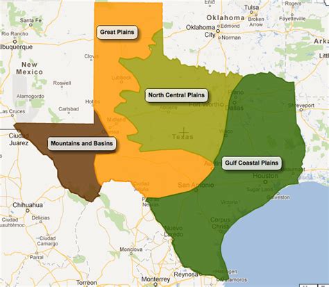 Physical Regions Of Texas Natural Texas And Its People