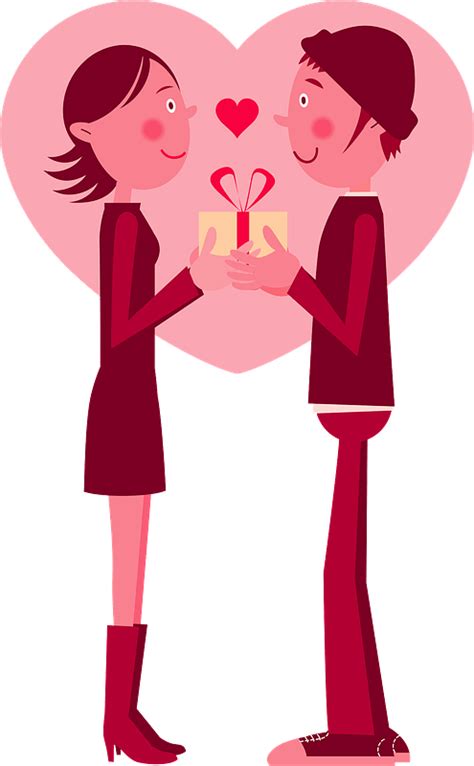 Couple Celebrating Valentines Day Clipart Free Download Transparent