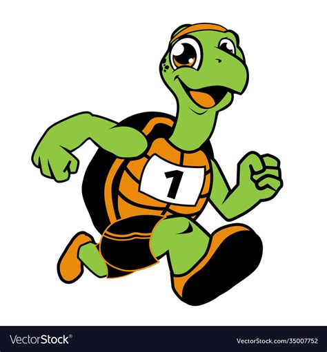 Green Turtle Mascot Cartoon In Royalty Free Vector Image