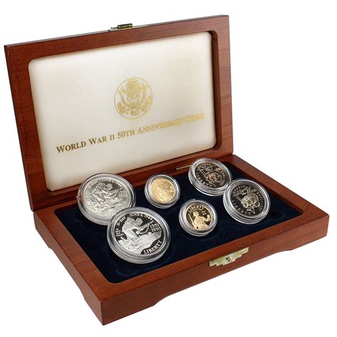 1993 Us World War Ii 50th Anniversary 6 Coin Commemorative Set Ebay