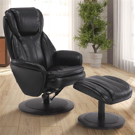 Start with frame the base of the swivel chair ottoman is the best place to start. Black Leather Swivel Recliner with Ottoman - Comfort Chair ...