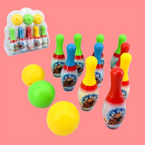 Mini Portable Miniature Bowling Set Toy Home Game For Funny Kids