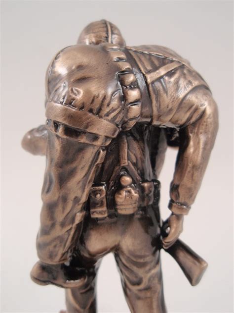 Miniature Wounded Warrior Statue Bronze Brodin Studio Inc