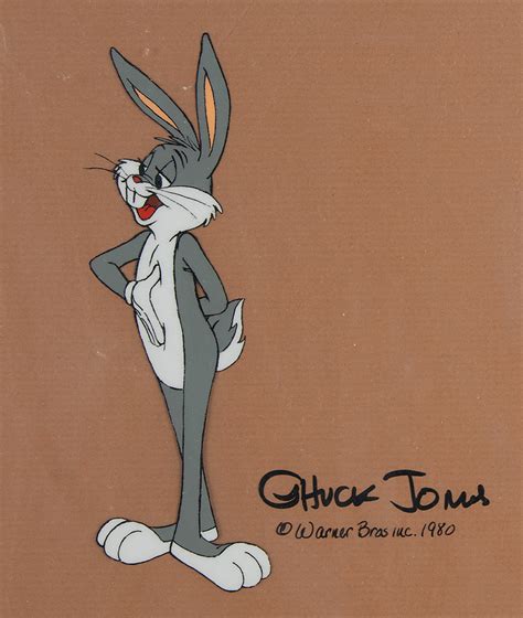 Chuck Jones Signed Production Cel Of Bugs Bunny Rr Auction