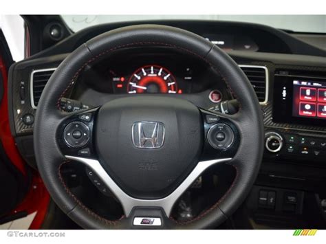 2015 Honda Civic Si Sedan Si Blackred Steering Wheel Photo 101990474