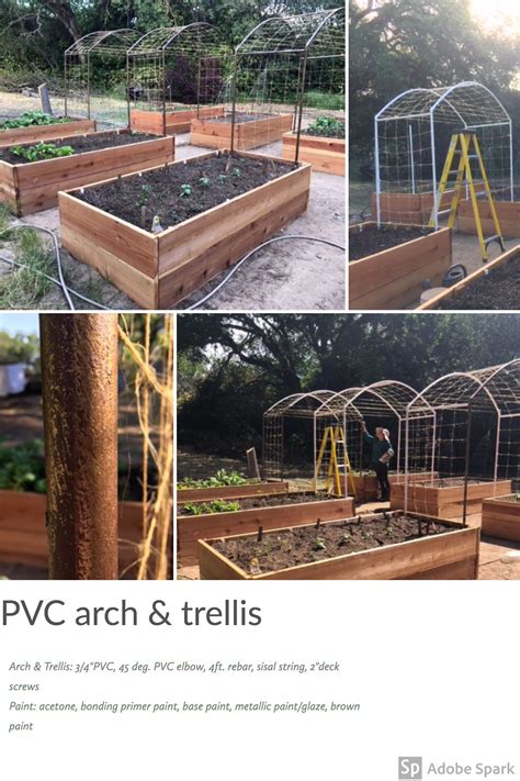 Pvc Arch And Trellis Squash Cucumber Vines Pumpkin Faux Rust Metal