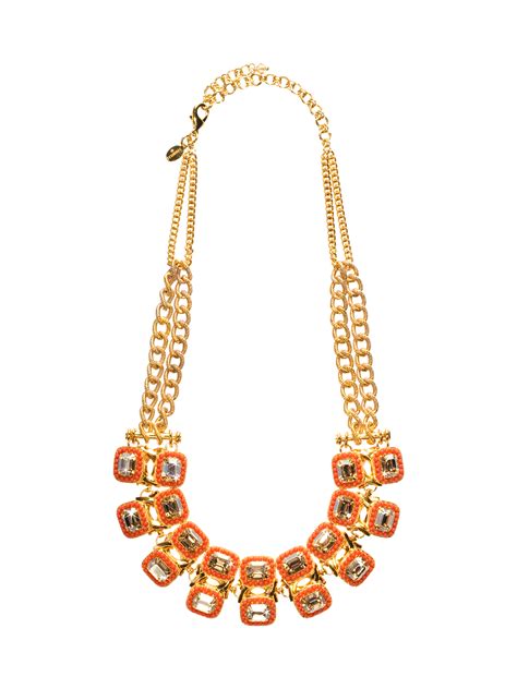 Stunning Symmetry Bib Necklace In Bright Gold Tone Andalusia Sorrelli